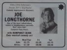 Stepping back in time, one of Joe's earlier gigs......