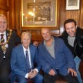 Joe with The Bill's Christopher Ellison, Blue's Antony Costa and The Mayor Cllr Ian Coleman