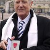 Joe Longthorne with his MBE at Buckingham Palace