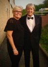 Joe Longthorne with long time fan Jill Dumoulin at The Arena Harlow 4th May 2018. Joe was at The Arena for a charity evening and Jill is one of the managers of the venue. Jill's son Mickey Dumoulin is also an entertainer and a Britain's Got Talent Semi Finalist from 2014. Jill was delighted to meet up with Joe after attending his concerts over the years.