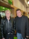 Joe with MD Andy Mudd on a visit to BBC Radio Merseyside.