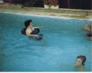 Looking back.....Joe's mother Teresa,Joe and his son Ricky sharing a great summer's afternoon in the swimming pool back in 1982 at Joe's house in Maidenhead.