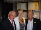 Joe Longthorne with Jim and Audrey Tarbox at The VIP After Show party at The Hippodrome Casino London April 2014.