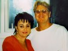 Joe Longthorne with Donna Toms, who went to do a press interview with him in the mid 1990s on the North Pier Blackpool.