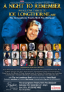 Poster for the Tribute Evening to Joe Longthorne MBE staged at The Joe Longthorne Theatre 25 September 2021.