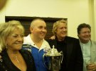 Joe Longthorne with the late Pat Mancini,Phil Taylor and Johnnie Casson