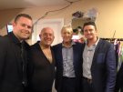 Joe Longthorne at Viva Blackpool with Leye, Martin and Phil Viva's directors.14 Feb 2015.