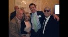 Joe Longthorne with Elaine Paige, Nicholas Grace and Peter Anthony at No 11 Downing Street for a charity evening held by The Chancellor of the Exchequer.