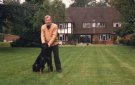 Joe's father Fred Longthorne pictured here  at Joe's Berkshire residence 1990s.