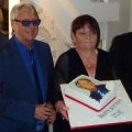 Update 2/6/2014 ..Joe with fan Edith Greenwood who brought along this lovely cake for Joe.